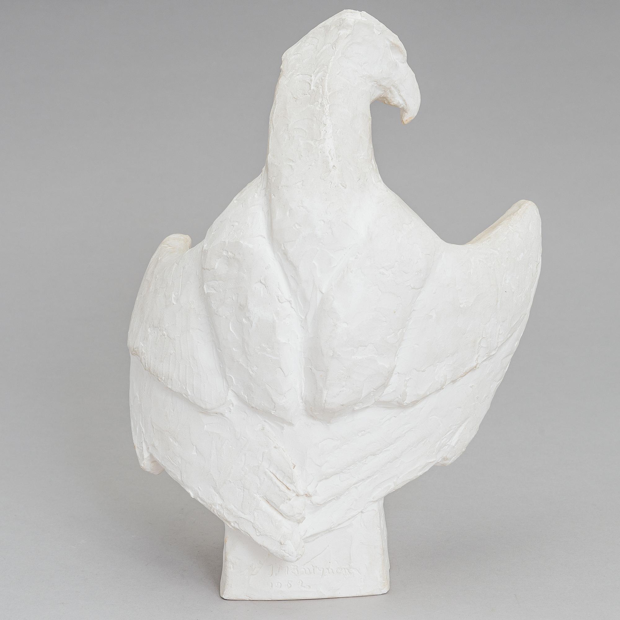 JUSSI MÄNTYNEN, sculpture in plaster, signed and dated 1952.