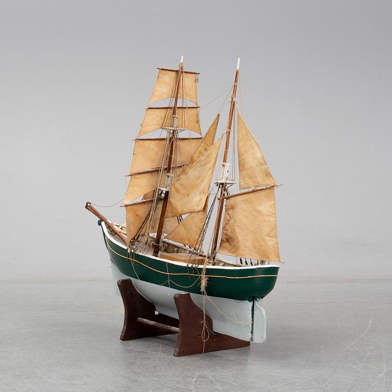 A model of a ship, mid 20th Century.