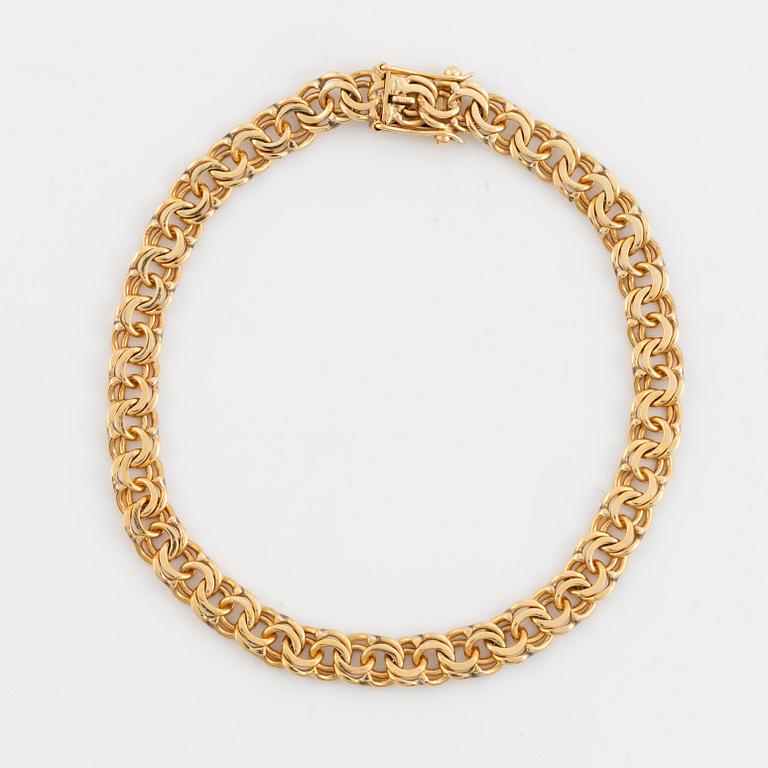 Armband,  14K guld, bismarcklänk.