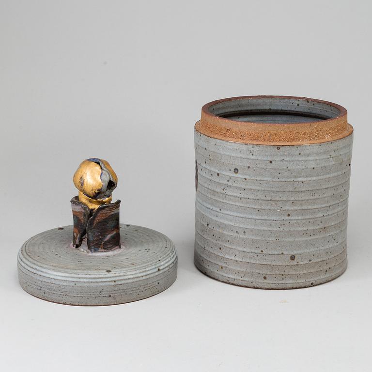 LISA LARSON, a lidded stoneware jar, Gustavsberg Studio.