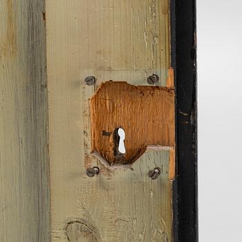 Corner cabinet, folk art, dated 1784.