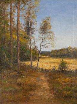 Severin Nilson, olja på duk, signerad.