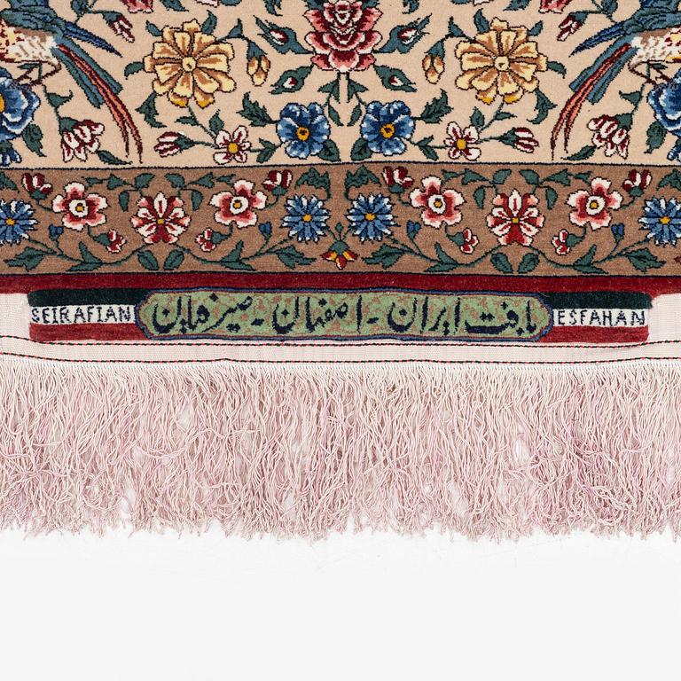 A, 'Golo Bolbol' rug, Isfahan, signed (Mahmoud and Mohammad Reza) Seirafian, c. 230 x 147 cm.