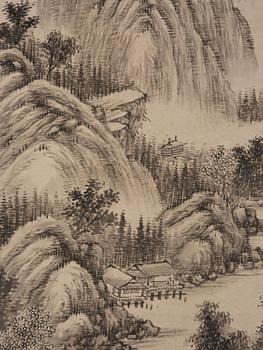 Xi Gang, efter, "Bergslandskap". 1900-tal.