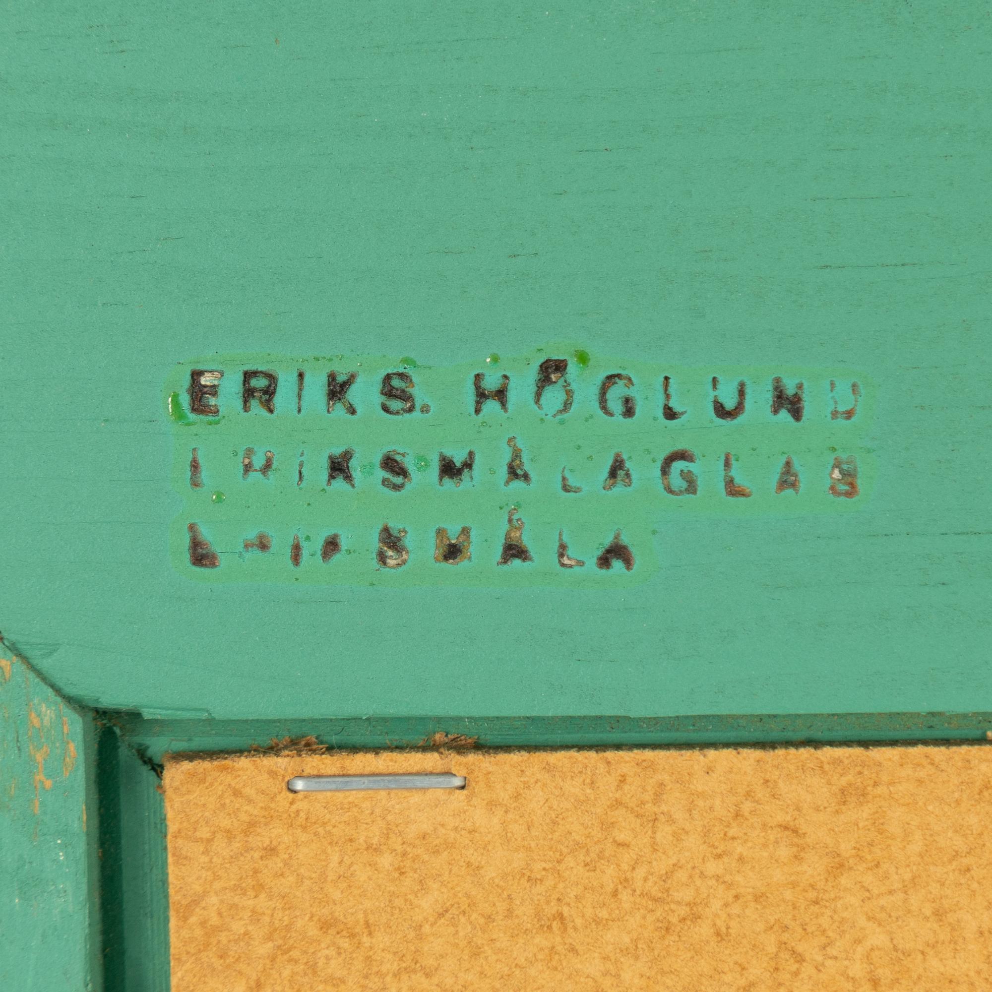 Erik Höglund, a mirror, Eriksmålaglas, Eriksmåla, Sweden, 1960's/70's.