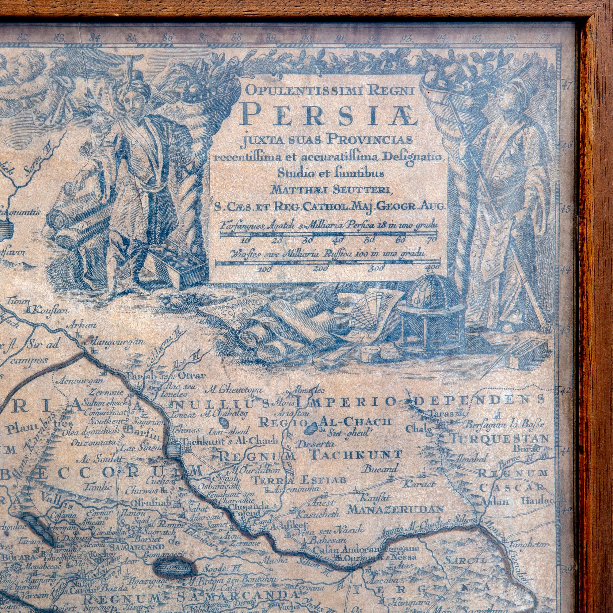 Lotter Tobias Conrad, map 1740s "Opulentissimi Regni Persiae juxta suas provincias...".