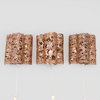 Aimo Ossi Kalevi Tukiainen, three 1960/70s wall lights for Oy Moonlight Ltd.