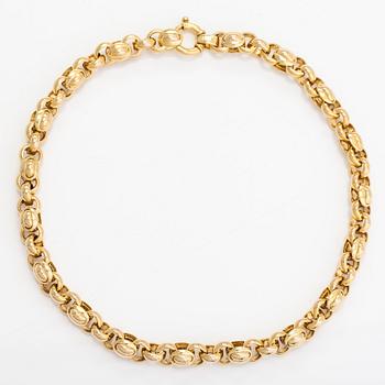 A 14K gold necklace, Unoaerre, Italy.
