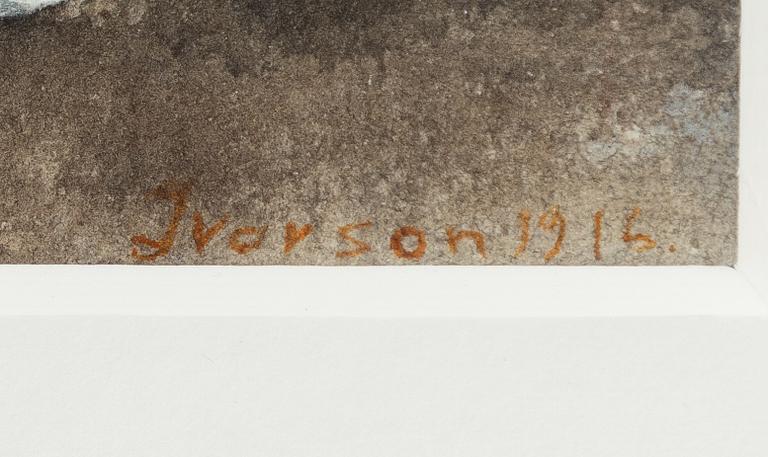 Ivan Ivarson, Roses in a glass vase.