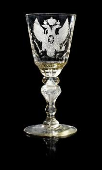1171. A Russian goblet with the Royal monogram for Empress Catherine II, 18th Century.