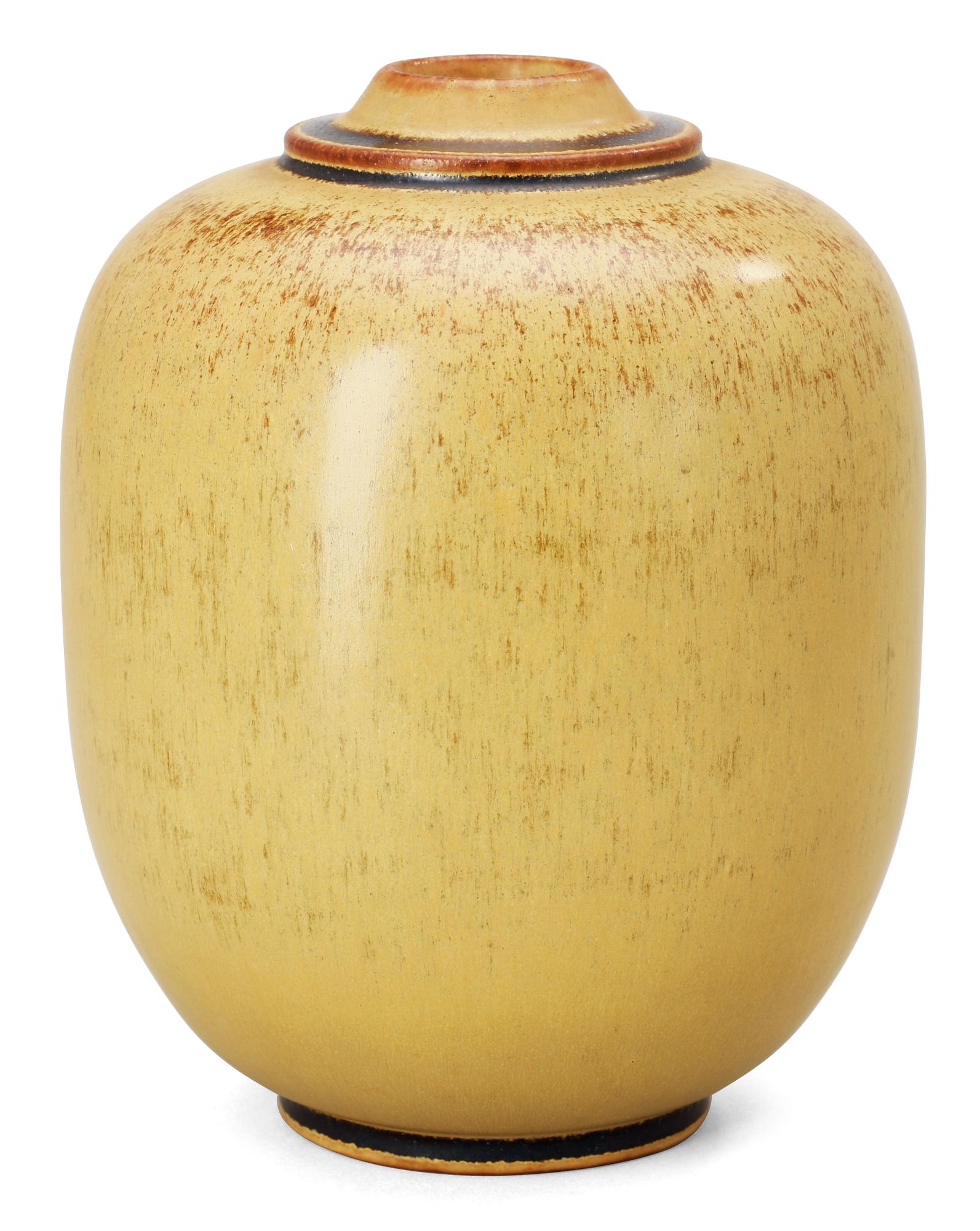 A Erik and Ingrid Triller stoneware vase, Tobo.