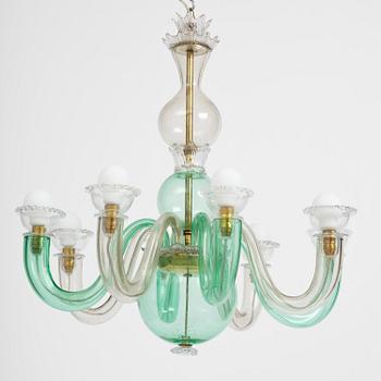 Gio Ponti, ljuskrona, Venini, Murano, Italien, 1945-50.