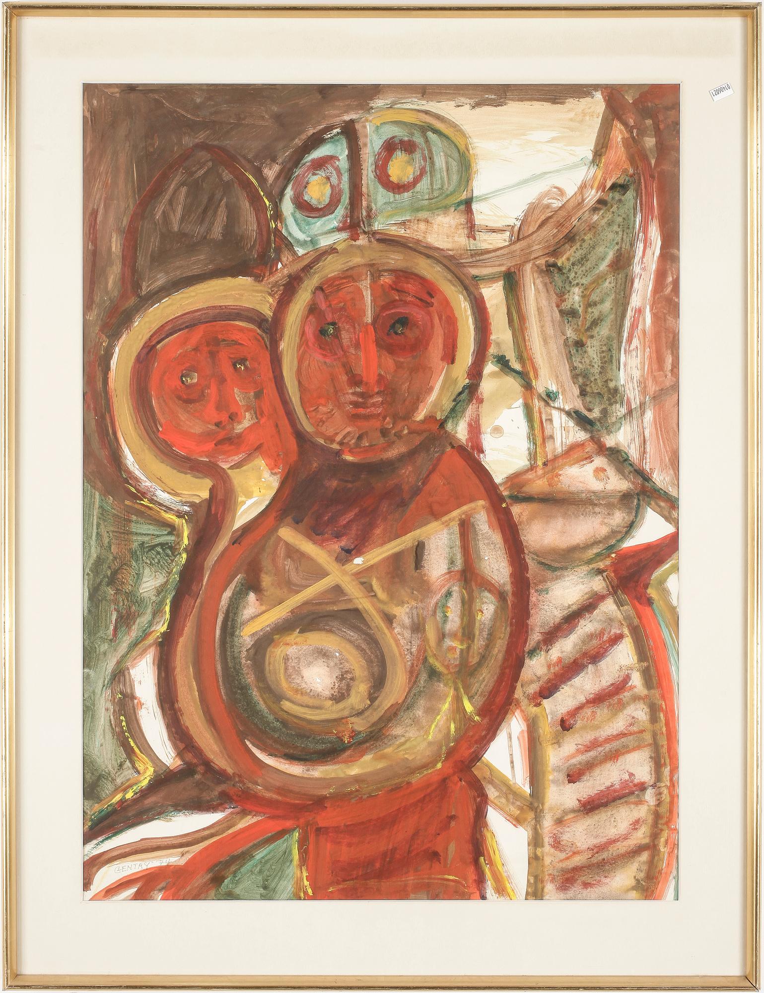 HERBERT GENTRY, gouache, signerad.