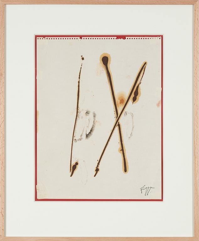 Eddie Figge, oil on paper, signed with stamp.