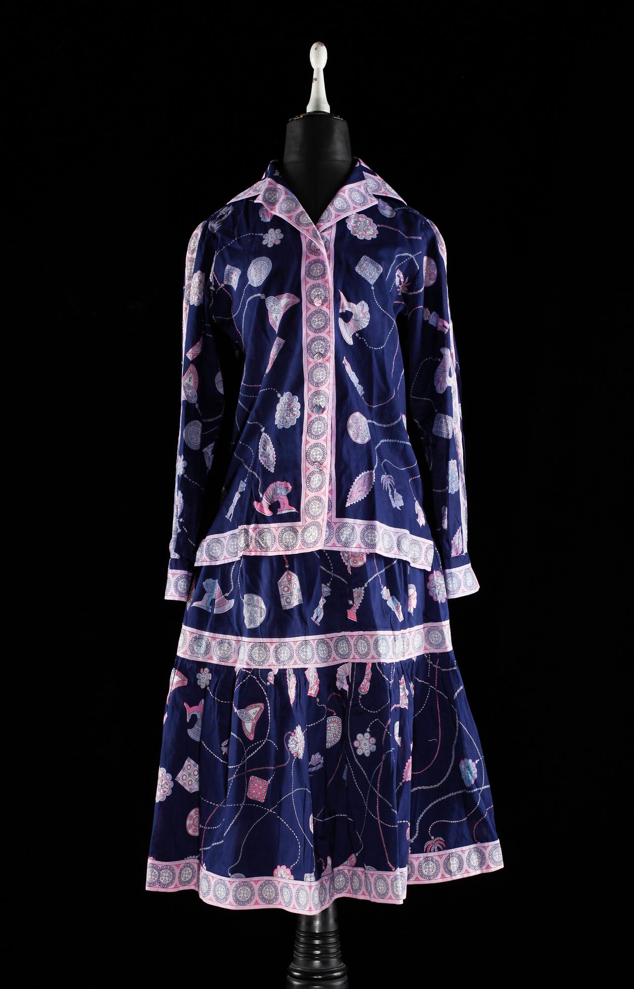 EMILIO PUCCI, kjol samt blus.