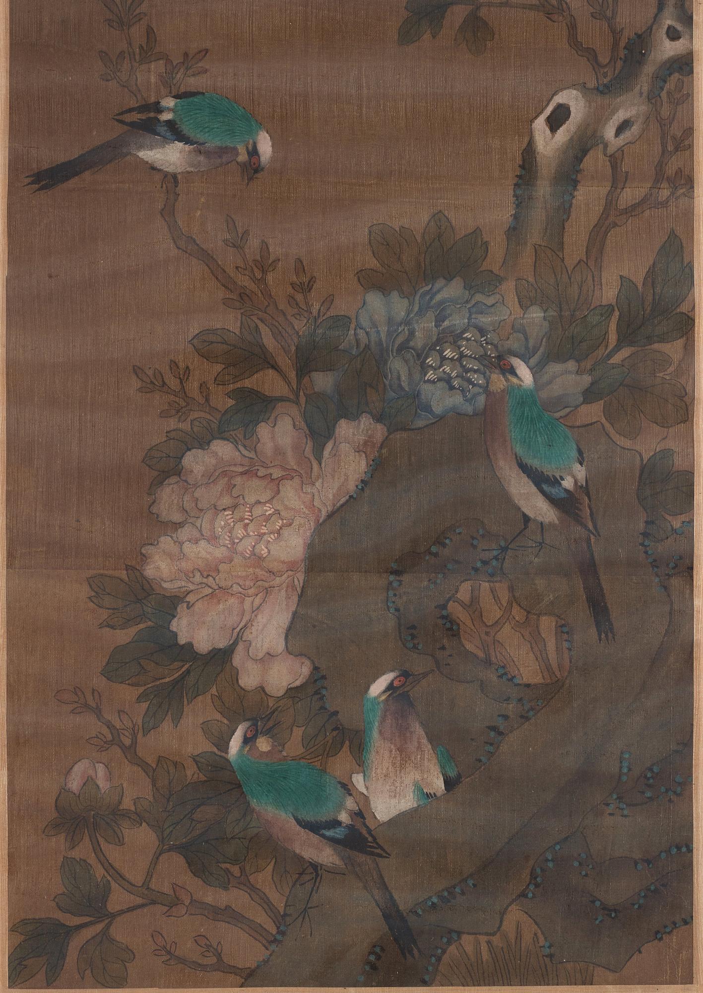 Målning, färg och tusch på siden lagt på papper. Qing dynasty, 1800-tal, efter Yun Bing.