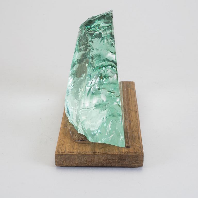 SKULPTUR, "Isberg", glas, Vicke Lindstrand, Kosta, 1900-talets mitt/andra hälft.
