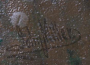 OKÄND KONSTNÄR, olja på duk, sign John Miller.