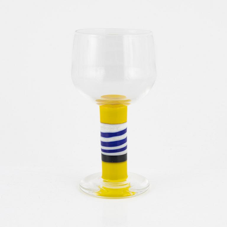 Gunnar Cyrén,  a 'Popglas' goblet from Orrefors 1967.