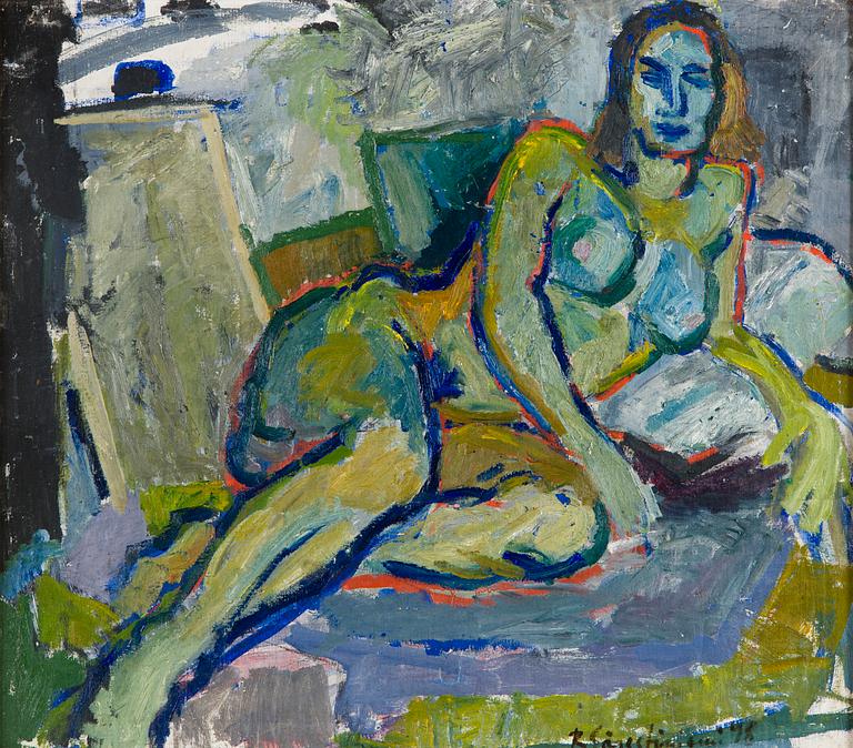 Reidar Särestöniemi, Reclining nude.