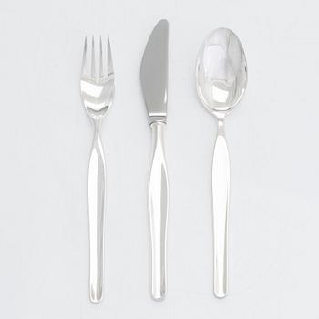 Tapio Wirkkala, bestickuppsättning, 19 dlr, silver, "Tapio", Kultakeskus, Tavastehus 1980-tal.