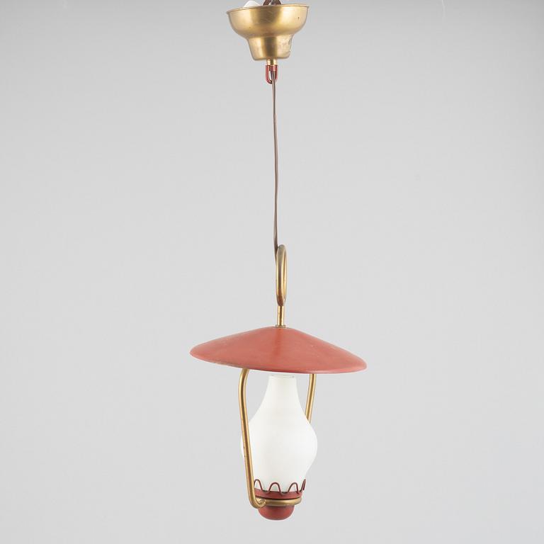 Hans Bergström, a Swedish Modern ceiling lamp, Ateljé Lyktan, Åhus, 1940s.