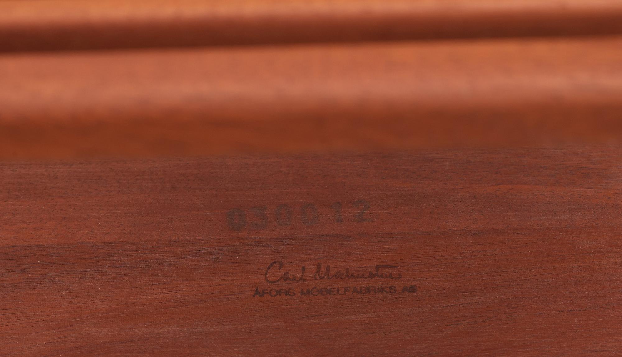 A Carl Malmsten teak set of occasional tables, manufactured by Åfors Möbelfabriks AB, Sweden.