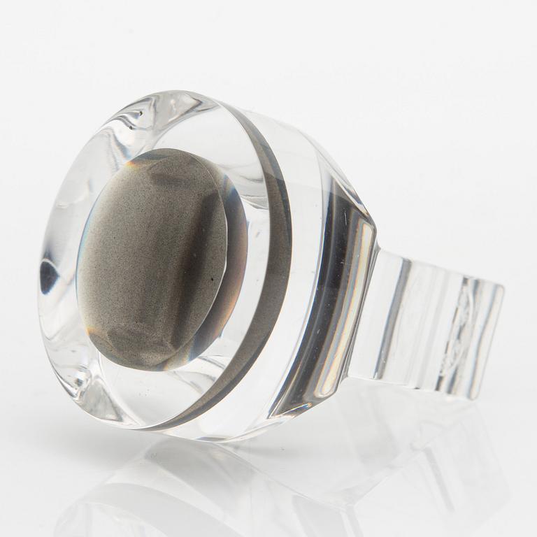 Siv Lagerström, three rings, acrylic plastic, 1970s.