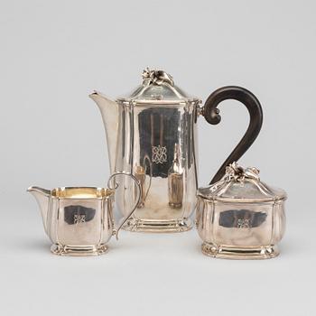 A BORGILA SILVER COFFEE SERVICE 3 PCS 1936.