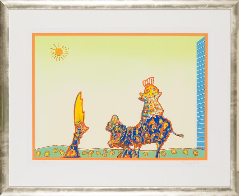 Juhani Linnovaara, serigrafia, signeerattu ja numeroitu 80/100.