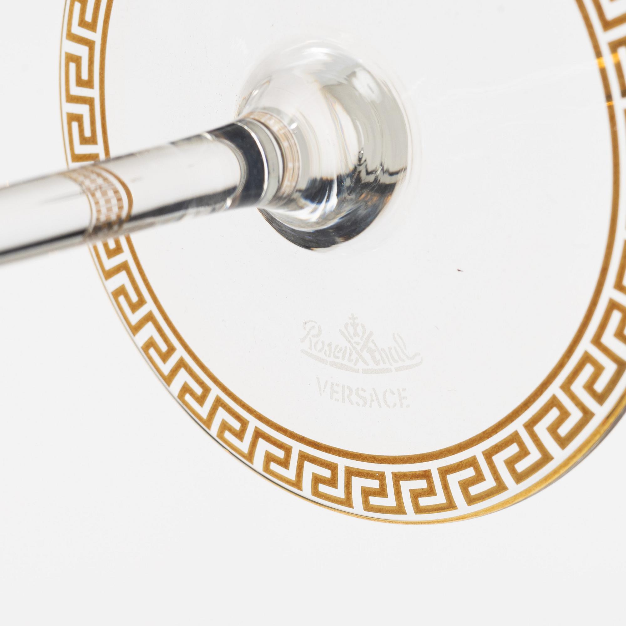 Versace, glass service, 46 pieces, "Medusa", Rosenthal.