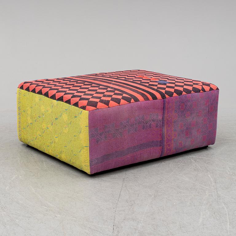 HAY, puff, "antique quilt ottoman".