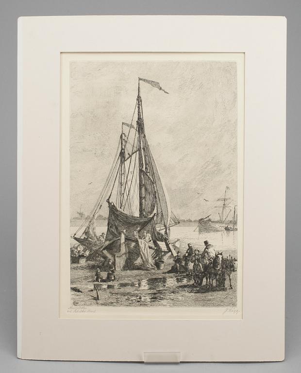 JACOB HÄGG, etsning, signerad samt signerad och daterad 1892 i plåten.