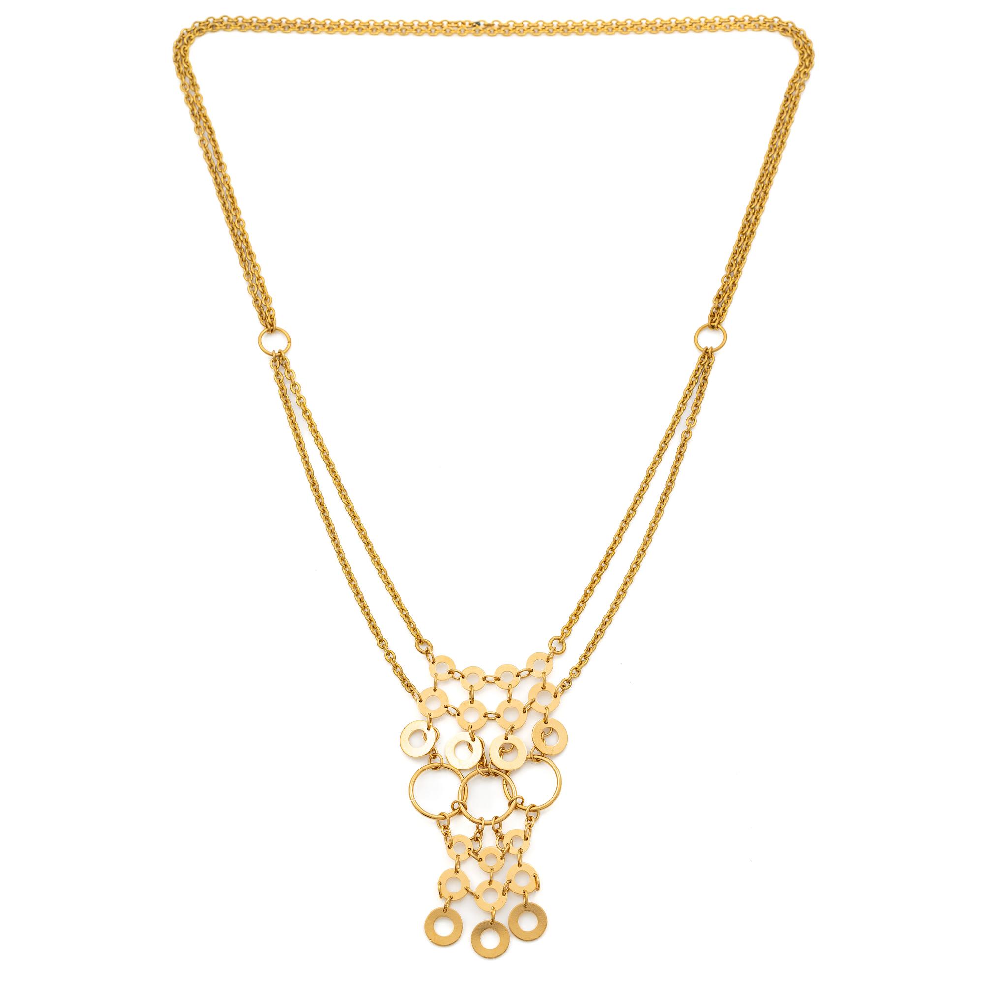 Siv Lagerström, necklace, gilded brass.