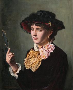 249. Arvid Liljelund, "KUVASTIMEEN KATSOVA NAINEN".