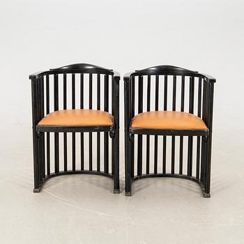 Josef Hoffmann, armchairs a pair attributed to the first half of the 20th century.