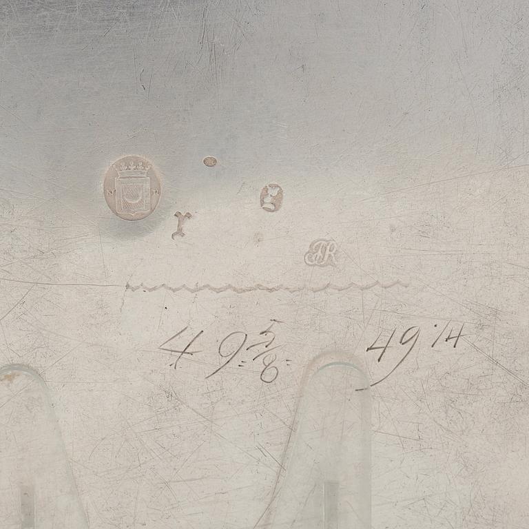 Jonas Thomasson Ronander, kuddkarott, silver, Stockholm 1753, rokoko.