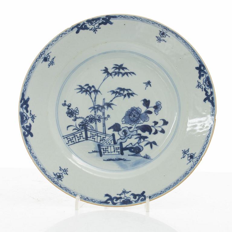 Tallrikar, 14 st, porslin, Kina, 1700-1800-tal.