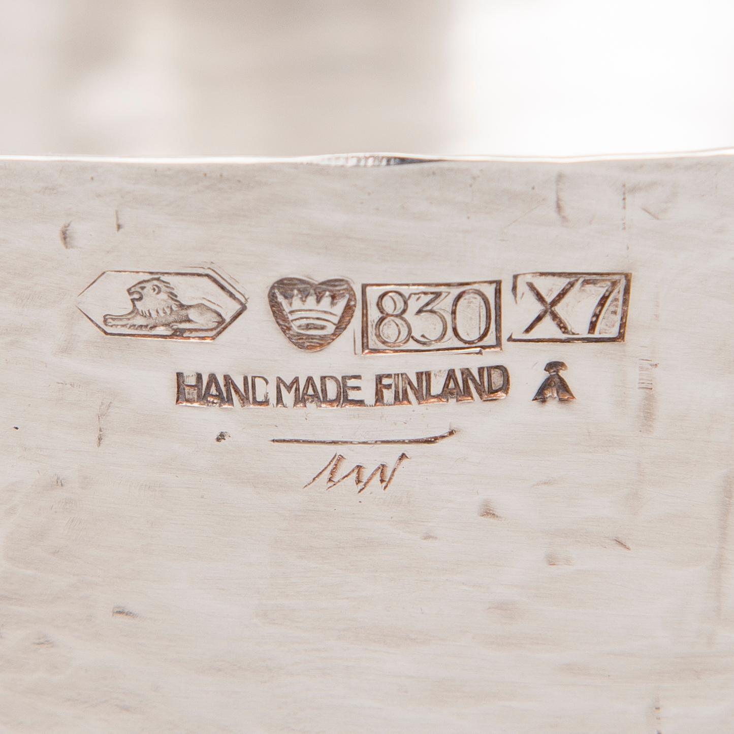 TAPIO WIRKKALA, SKÅL,  silver, stämplad TW, Hopeakeskus, Tavastehus 1975.