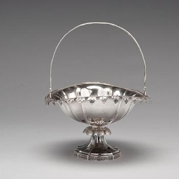 A Finnish silver bread basket marks of Olof Robert Lundgren, Åbo 1847.
