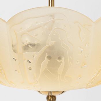 A Swedish Modern ceiling light, 1940s.