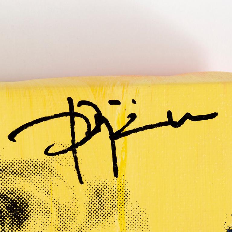 Jörg Döring, silkscreen/mixed,  media on canvas, multiple signed 37/199, 16/199.