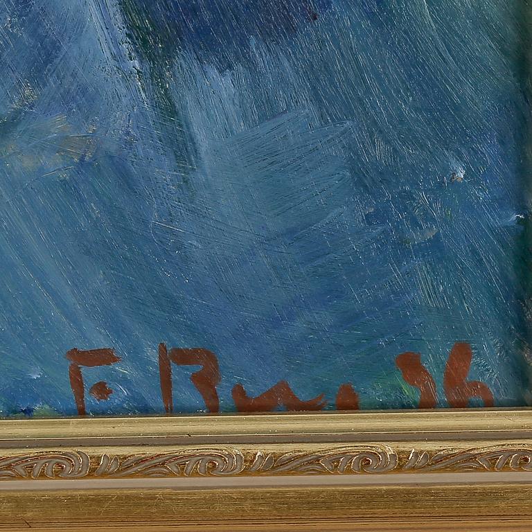 FRANS BERG, olja på pannå, signerad och daterad -36.