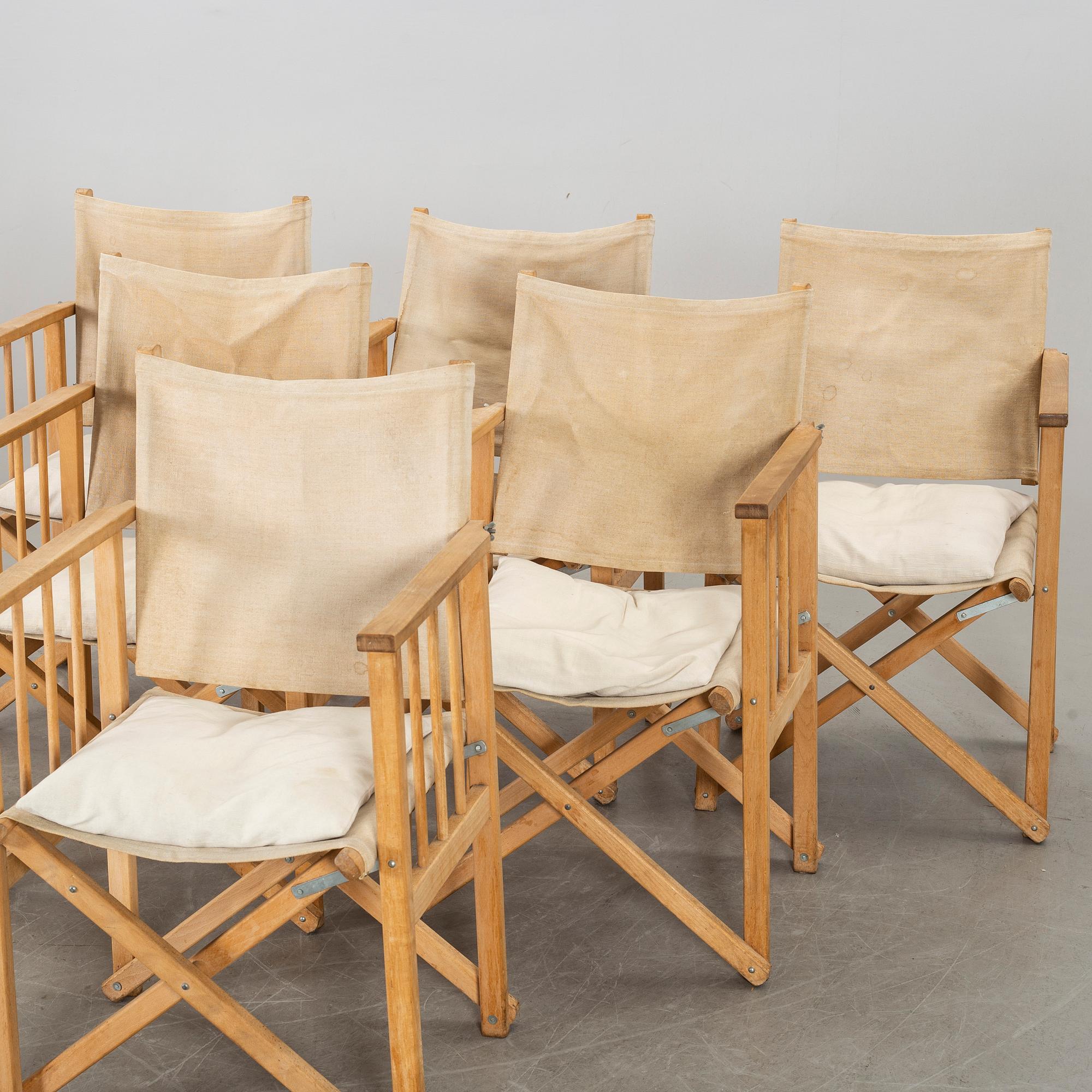 6 director chairs from Hyllinge Møbler, Danmark.
