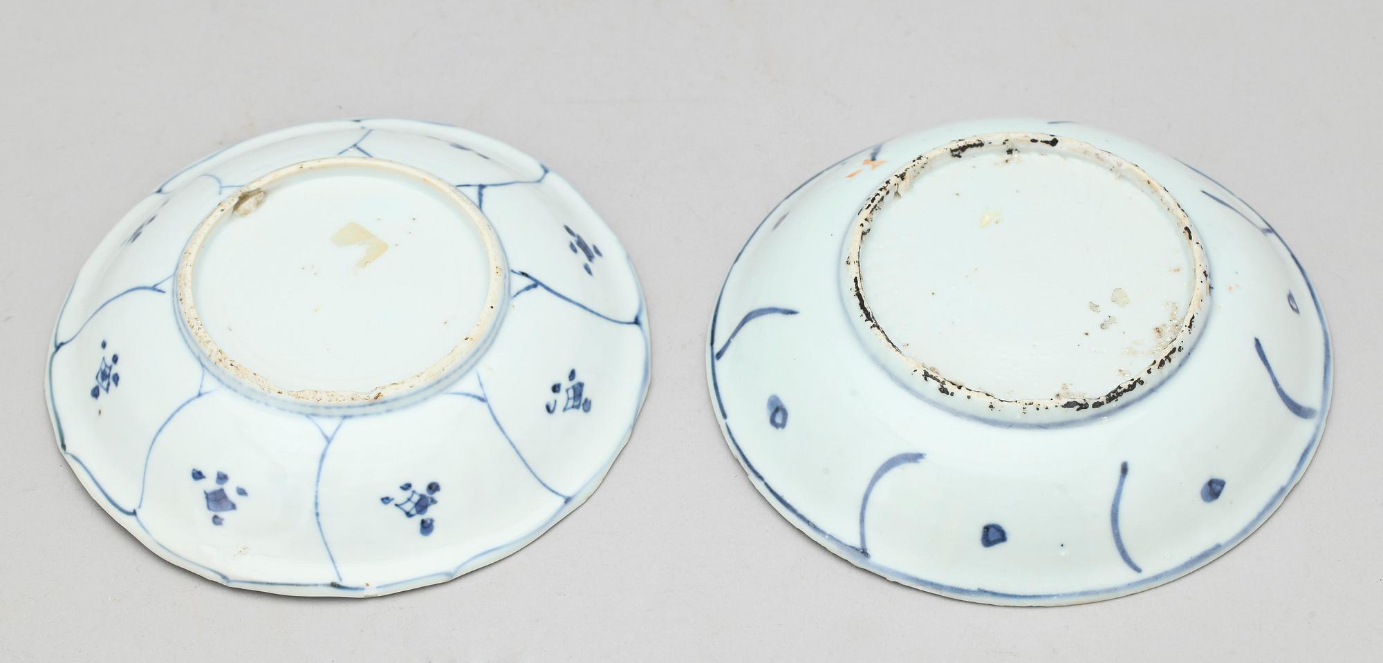 SKÅLFAT, 2 st, porslin, Kina, Wanli (1573-1619).