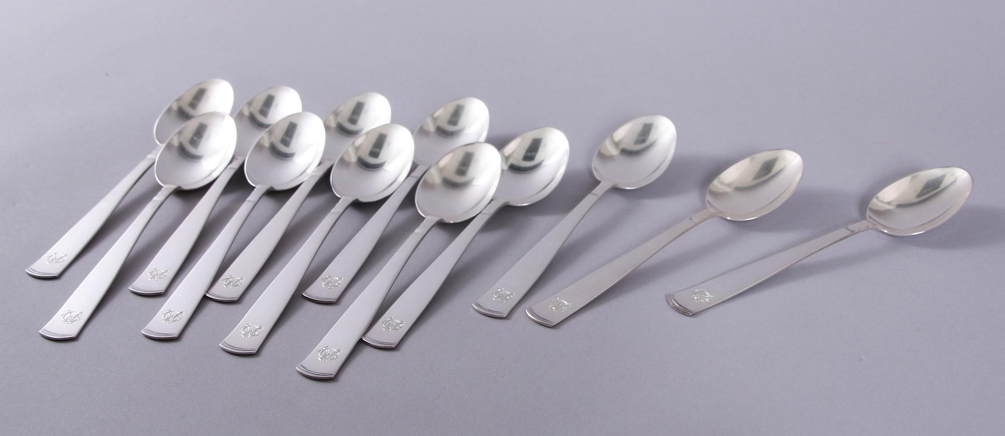 BESTICK, 119 delar, silver. "Rosenholm", G.A.B.