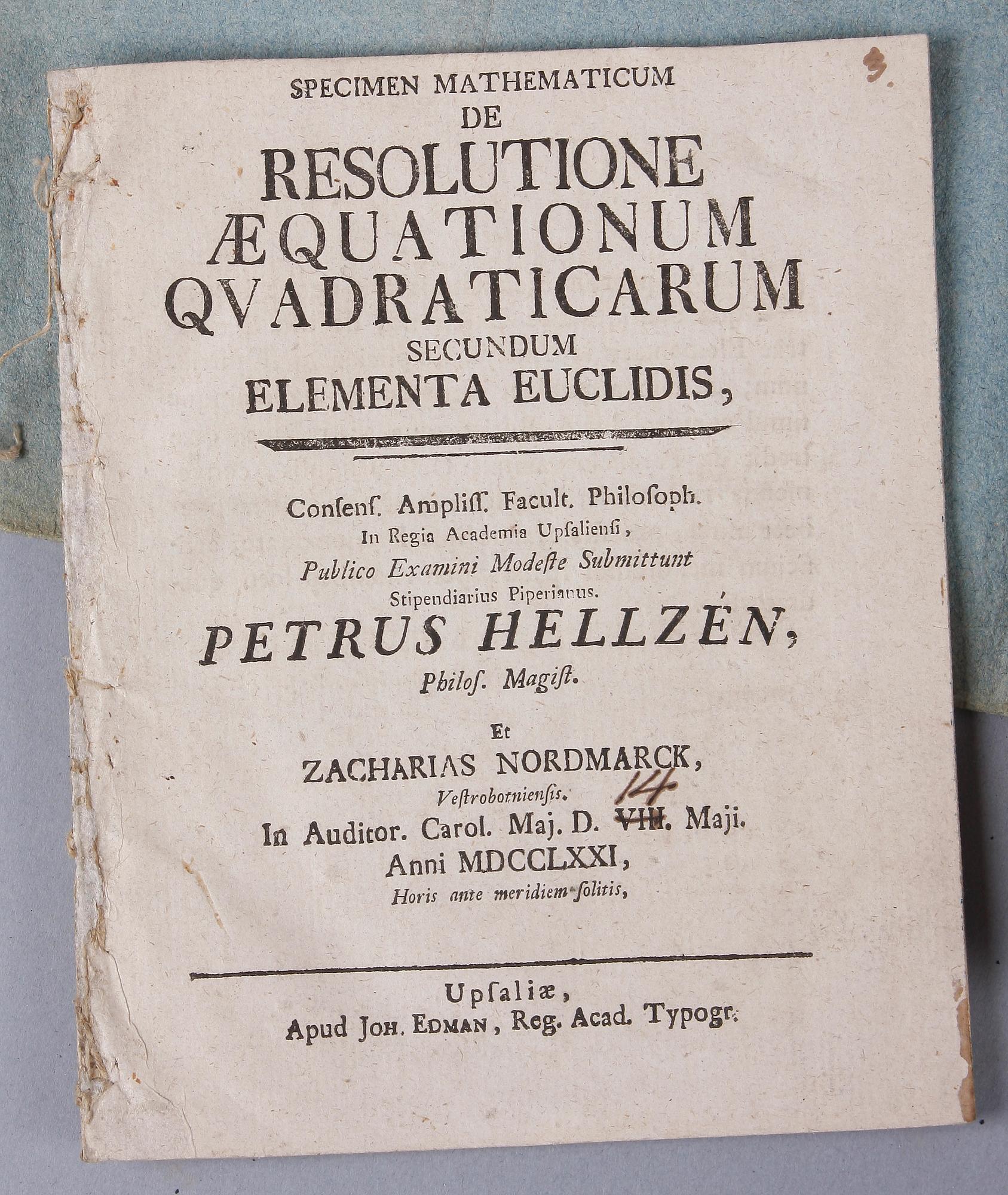 PARTI KUNGÖRELSER, AVHANDLINGAR OCH SMÅTRYCK, ca 40 st, 1700-1800-tal.