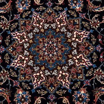 A CARPET, Old Esfahan, part silk, ca 306,5 x 201 cm.