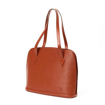 605. A 1999 terracotta epi leather handbag by Louis Vuitton.
