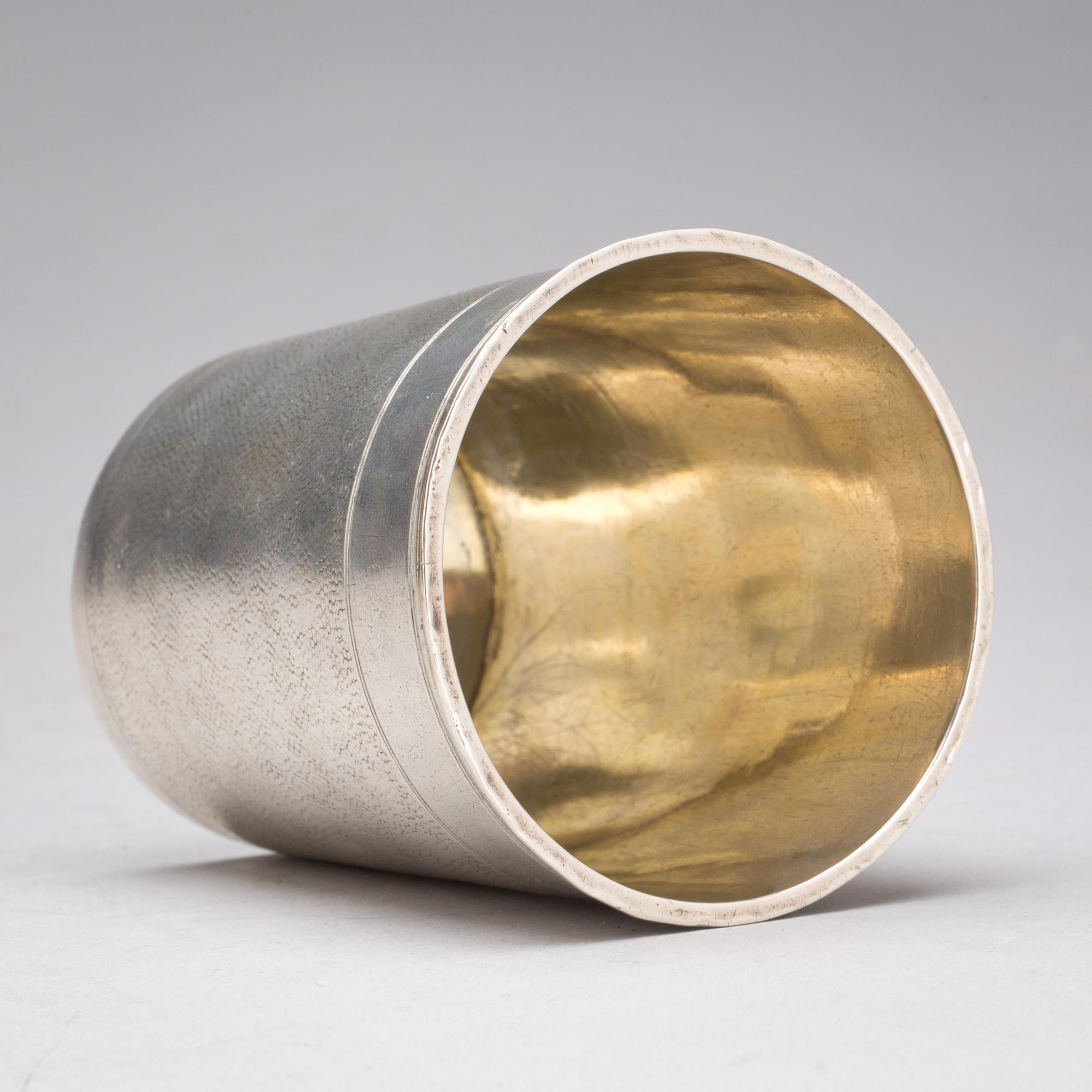 BÄGARE, silver, Ulrich Schnell, Augsburg (verksam 1643-1687).